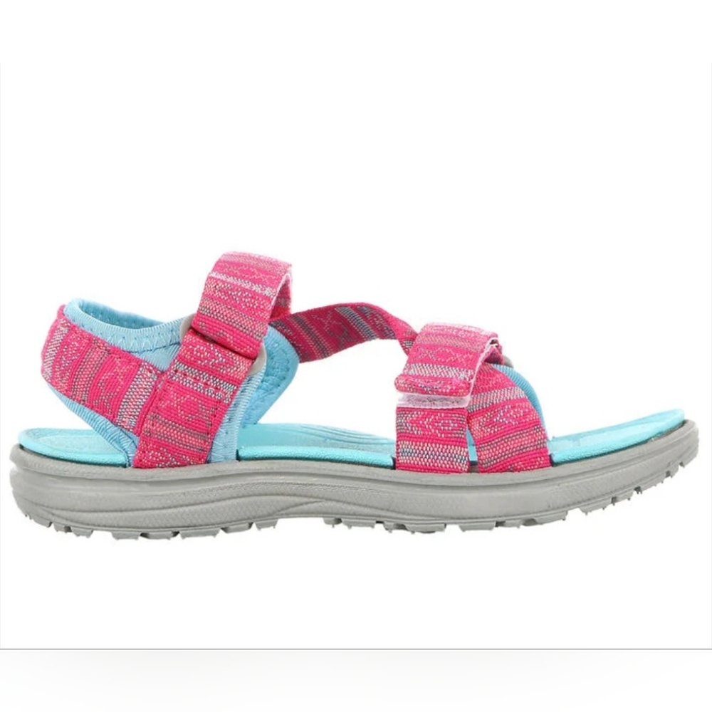 Size 11 - New Northside Open Toe Spirt Sandal Blue Fuchsia